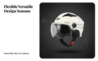 Large Head Circumference Helmet 3C Certified Motorcycle Half Helmet All Season Riding Gear for Men, Street Commuting, Highway Cruising, Outdoor Sports