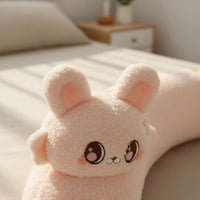 Long Animal Soft Pillow Super Soft Animal Character Body Soft Bolster Filling Large Hugging Stuffed Animal for Women, Side Sleepers, Sofa, Office