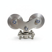 360-Degree Rotating Door Hardware Sliding Gate Roller Adjustable Double Wheel Roller