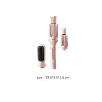 Multi-Functional 3-in-1 Hair Styler Electric Hair Styler with Interchangeable Heads Smooth Curling Iron Brush for Home, Travel