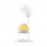 Ribbed Interactive Feline Brain-Teaser Toy Dome-Shaped Feline Brain-Teaser Toy Clear Brain Game Enrichment