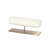 Padded T-Shaped Bar Jewelry Stand Cylindrical Jewelry Display Stand Wrapped Finish Retail Fixture Rectangular Base