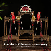 Warring States Design Headdress Set Intricate Features monarch's Consort Headwear Set Traditional Chinese Attire Hair Accessory