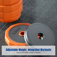 Adjustable Weight Kettlebell for Men, Home Fitness Equipment, Iron Coated, Multi-Functional Non-Slip Handle