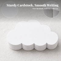 200 Pieces Smooth Writing Surface Pale Sky Puff Cutouts Layered Edges Blank Sky Puff Cards Pre-Cut