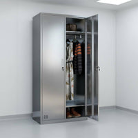 Easy to Clean Stainless Steel Locker Long-Lasting Employee Changing Cabinet Moisture-Proof Multi-Door Storage Cabinet Waterproof for Employees, Factory, Dormitory, Cleanroom, Gym