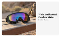 Motorcycle Riding Goggles Shock Resistant Motorcycle Goggles Particles Proof Anti-Fog for Exterior Door Lovers, Motocross