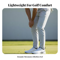 men's Cleated Golf Shoes Comfortable Lightweight Golf Sneakers Full-Day Comfort Breathable Course Shoes for Golfers, Athletes, Outdoor, Driving Range