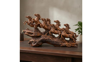 Rearing Horse Sculpture Glossy Finish Rearing Horse Statue Detailed Craftsmanship
