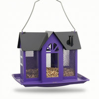 Hanging Bird Feeder Metal House Bird Feeder Mesh Decorative for Gardeners, Garden, Yard