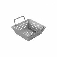 Double Handles Square Fry Basket Commercial Grade Double Handle Food Basket Rustproof Stainless Steel Snack Holder Long-Lasting for Restaurants, Home Cooks, Parties, Barbecue
