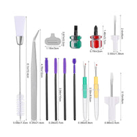 17 Pieces Stitching Apparatus Cleaning Set Multi-Functional Stitching Apparatus Repair Kit Ergonomic Design for Crafters