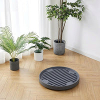 Plant Saucers with Rolling Casters, Flower Pot Stand and Plant Pot Tray, One-Piece Molding Floor Standing Indoor Outdoor Base, Beige
