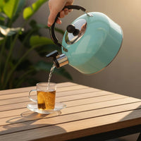 Stainless Steel Water Kettle Flat Bottom Whistling Tea Kettle Beverage Appliance Large Capacity Kitchenware Clear Whistle