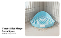 Hare Waste Pan Anti-Tipping Chinchilla Potty Pan Spill-Resistant High Back Litter Pan