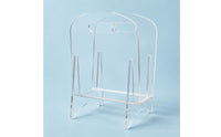 Acrylic Magazine Rack Glossy Finish Magazine Rack Handle Opening Stand