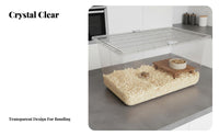 Ventilated Top Large Transparent Hamster Enclosure Good Ventilation 65cm Hamster Enclosure Easy to Clean Deep Base Rodent Enclosure Escape-Proof Design for Children, Parents, Indoors, Indoor, Bedroom, Living Room