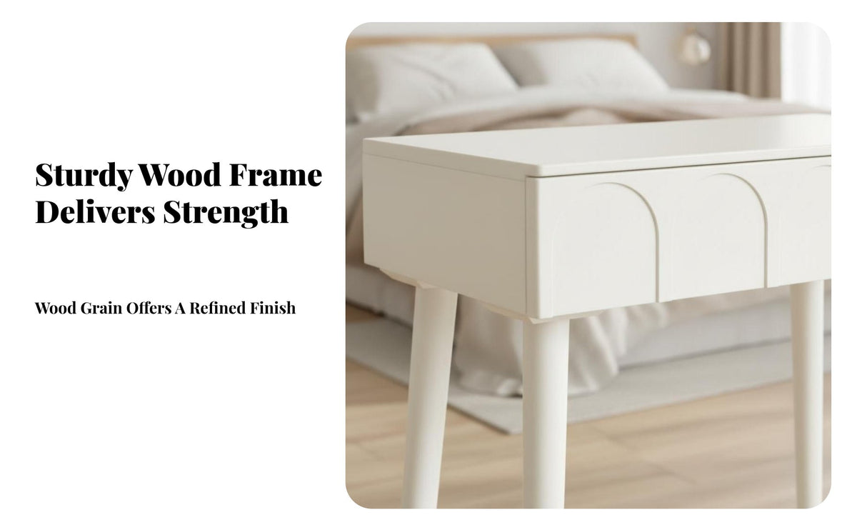 French design Extendable Dressing Table with Side Cabinet Space-Saving Design Makeup Desk Large Storage Capacity Vanity Set Matching Stool for Adults, Teen Girls, Teenagers, Small Spaces, Cloakroom, Apartment, Dorm Room