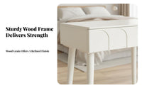 French design Extendable Dressing Table with Side Cabinet Space-Saving Design Makeup Desk Large Storage Capacity Vanity Set Matching Stool for Adults, Teen Girls, Teenagers, Small Spaces, Cloakroom, Apartment, Dorm Room