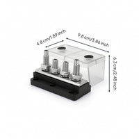 High Current M10 Busbar Shielding Bus Bar Terminal Block with Studs Bus Bar with Cover Sturdy for Electricians