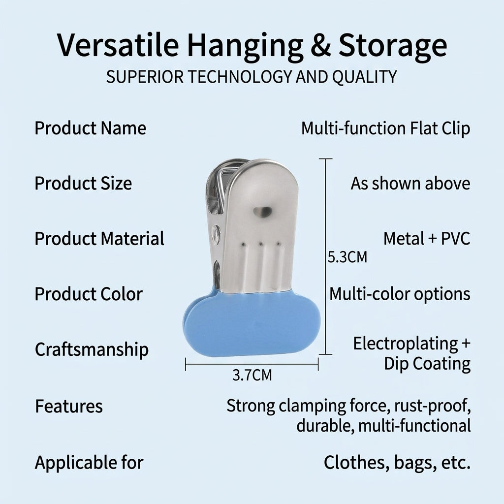 Stainless Steel Windproof Laundry Clips, No Flat Mouth Clothes Clips for Clothes, Garment Clips for Clothes , General Household Clips