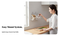 Hanging Produce Basket Space-Saving Kitchen Organizer Easy Assembly for Bathroom