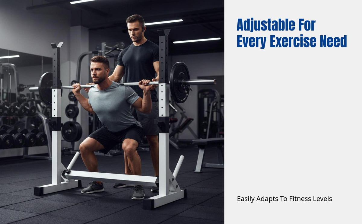 Home Gym Leg Press Rack, Multi-Functional Bench Press Stand, Adjustable Barbell Rack for Indoor Fitness