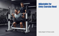 Home Gym Leg Press Rack, Multi-Functional Bench Press Stand, Adjustable Barbell Rack for Indoor Fitness