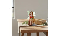 Illuminate in the Dark Wings Glowing Appendage Fairy Statue Long-Lasting Resin Fairy Girl with Dog Figurine Whimsical Design for Patio, Planter