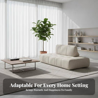 Armless Tofu Block Sofa Minimalist aesthetic plump Block Sofa Customizable Layout configurable Couch Soft paddings for Apartment Dwellers, Interior Designers, Homeowners, Open-Plan Space, Lounge Area, Studio Flat, Bedroom