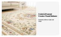 Modern Area Rug, Non Slip, Easy Care Chenille, Living Room