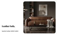 Overstuffed Sectional Sofa Italian Inspired Living Room Furniture Stylish Design Couch for Homeowners, Families, Lounging, Movie evenings, Showroom