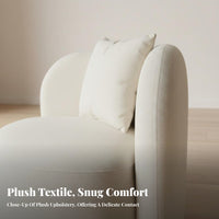 Nordic aesthetic Curved 2-Seater Sofa Modern Minimalist Curved Settee Artistic Design Loveseat Sculptural Shape for Apartment Dwellers, Interior Decorators, Living Room, Reception Area, Bimmediatelyique, Office Lobby