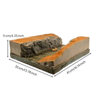 Terrain Model Kit Textured Model Diorama Scenery Material Pack Rugged Miniature Bases for Tabletop Displays