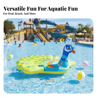 Long-Lasting PVC Material Inflatable Pool Lounger Heavy Duty Vinyl Floating Water Bed Portable for Adults, Family, Beach, Lake