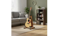 Solid Wood Portable Wooden Instrument Holder Anti-Scratch Padding Wooden Guitar Stand Triangular Instrument Stand for Guitarists