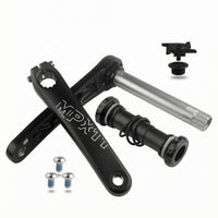 Aluminum Alloy Wide-Tire Bike Crankset Threaded Bolt Holes Winter Bike Crankset Included Bolts
