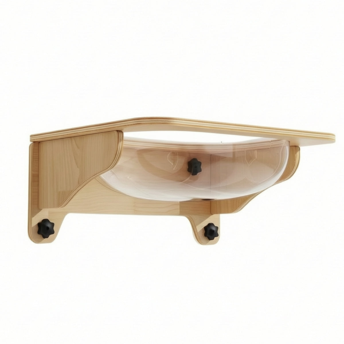 Wall-Mounted Cat Bed with Transparent Capsule Space-Saving Furniture for Cats, Indoor, Apartment