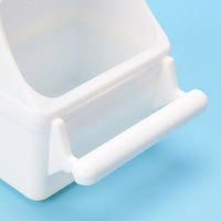 Bird Feeder Food Cup and Water Cup Bird Food Dispenser with Lid, Inner Hanging Bowl Hook for Parrot Feeder, Cockatiel and Budgie Cage Accessory