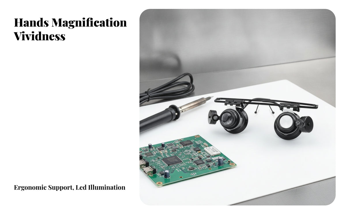 Handsfree Head-Mounted Optical Loupe | Close-up, Headband optical loupe, for Jewelry Repair