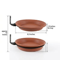 Hanging Bird Feeder with built-in Perch, Outdoor Tray for Garden Decor, Red Garden Bird Feeder for outdoor Bird Feeding and Outdoor Decor
