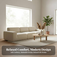 Compressible Foam Sofa Vacuum Packed Modular Block Sofa Minimalist Design Low Minimalist Cushioned Couch for Young Families, Adults, Lounging, Studio