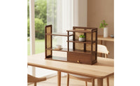 Tabletop Rack with Drawer Compact Desktop Organizer Space-Saving Desktop Organizer for Kitchen