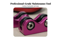 2 Pieces High Precision Measurement Aluminum Cue Straightener Tool Effortless Rolling Bearings Pool Cue Straightness Checker Double-Wheel