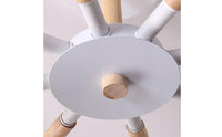 Wood Arm Chandelier Nordic Style Chandelier Light Wooden Arms Overhead Lamp for Living Room