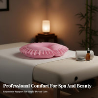 Soft Cotton Filling U-Shaped Face Pillow Skin-Friendly U-Shaped Face Pillow Support Ergonomic Design for Beauticians, Home Users