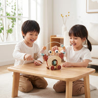 Smooth Wooden Bead Maze Toy Preschool Crab Pull Toy Portable Wooden Bead Maze Classic for Toddlers, Babies, Playroom