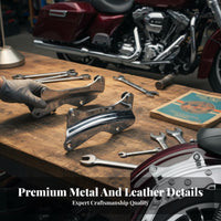 Motorcycle Backrest Luggage Rack Kit Multifunctional Motorcycle Backrest Luggage Rack Fast Release Sissy Bar Ergonomic Design
