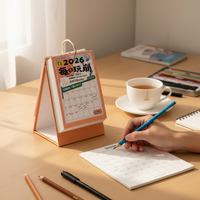 2026 Hand-Drawn Ancient Style Doodle Desk Calendar for Stress Relief
