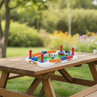 Compact Football Board Game with Flippers Portable Tabletop Football Game Manual Soccer Toy Family for Families